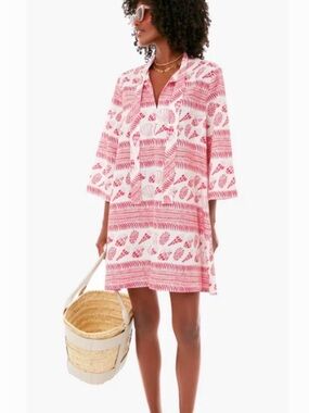 Tuckernuck Pink & White Printed Tunic